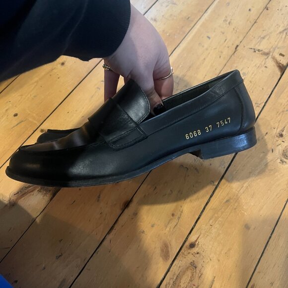 Women by Common Projects black leather loafer - Picture 4 of 9